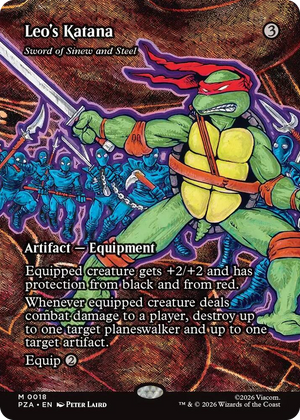 0018 Leo's Katana - Sword of Sinew and Steel (Borderless) M Teenage Mutant Ninja Turtles Source Material