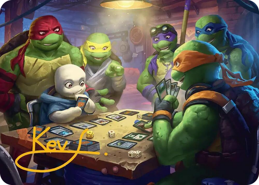 0014 Lessons from Life Art Card (Gold-Stamped Signature) S Art Series: Teenage Mutant Ninja Turtles