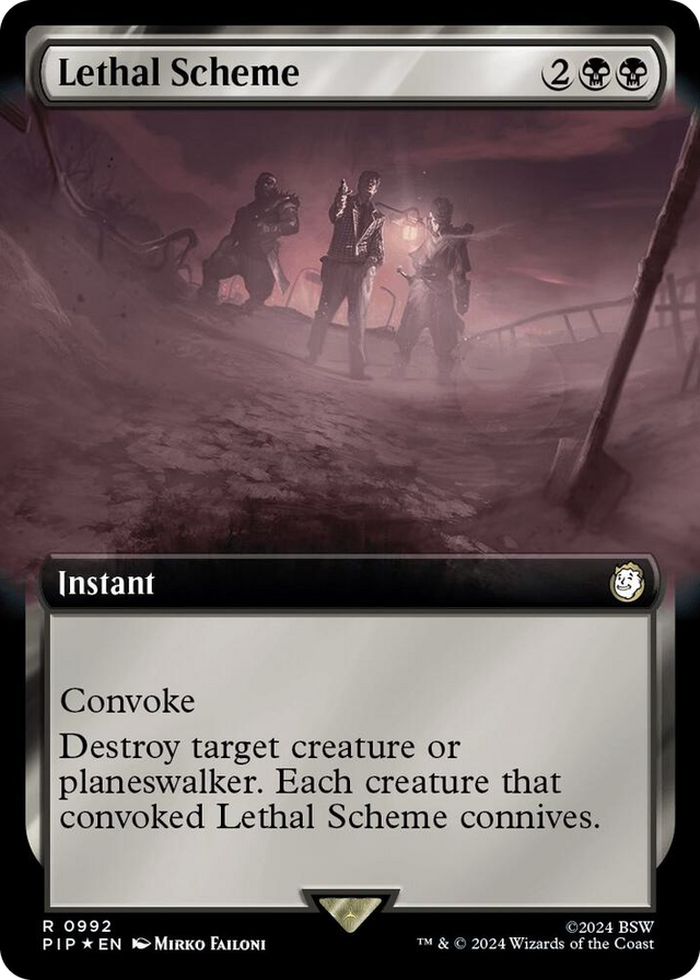 0992 Lethal Scheme (Extended Art) (Surge Foil) R Universes Beyond: Fallout