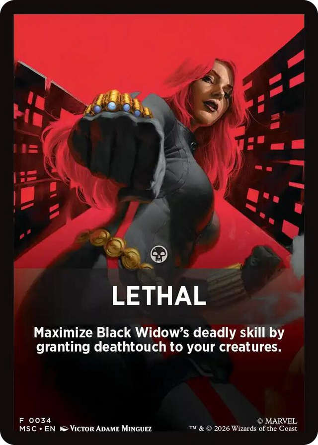 0034 Lethal Theme Card T Commander: Marvel Super Heroes