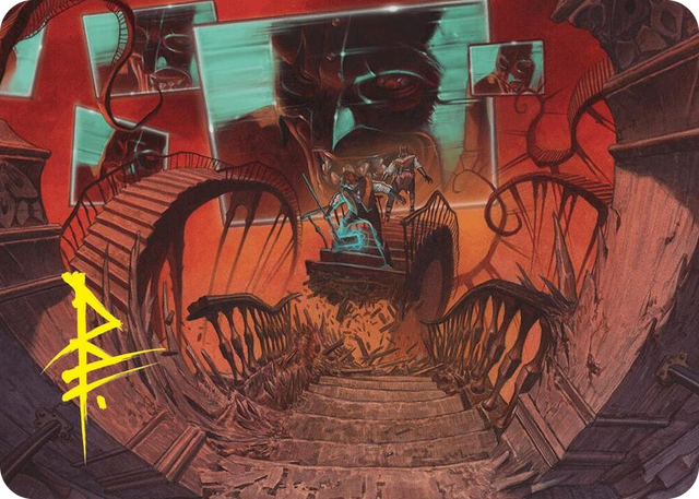 0008 Let's Play a Game Art Card (Gold-Stamped Signature) S Art Series: Duskmourn: House of Horror