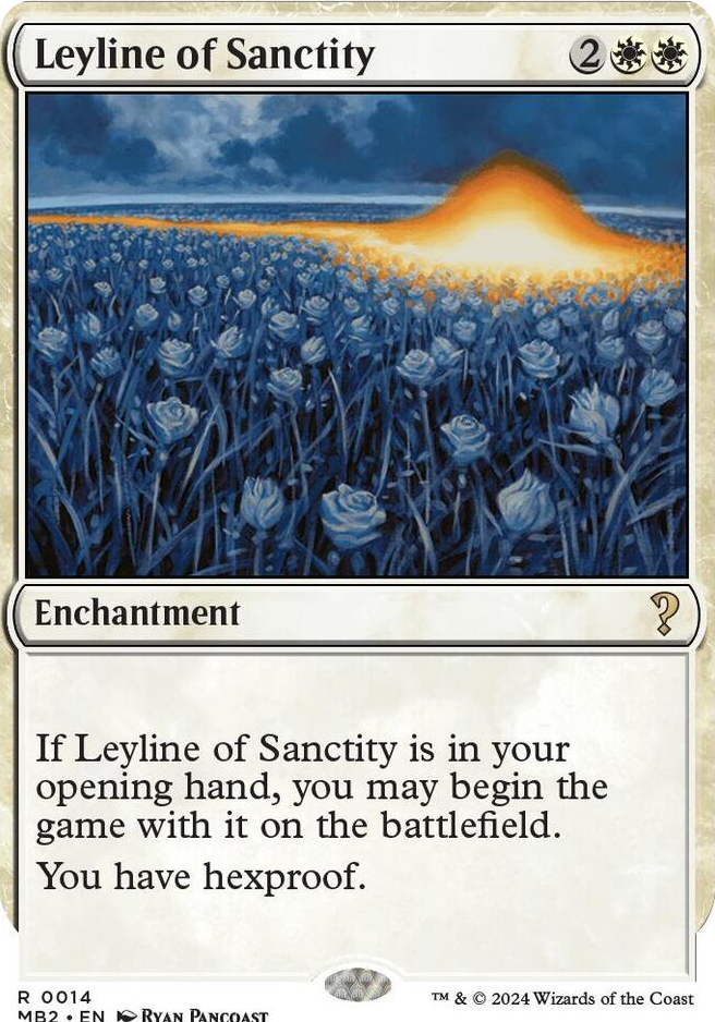 0014 Leyline of Sanctity (White Border) R Mystery Booster 2