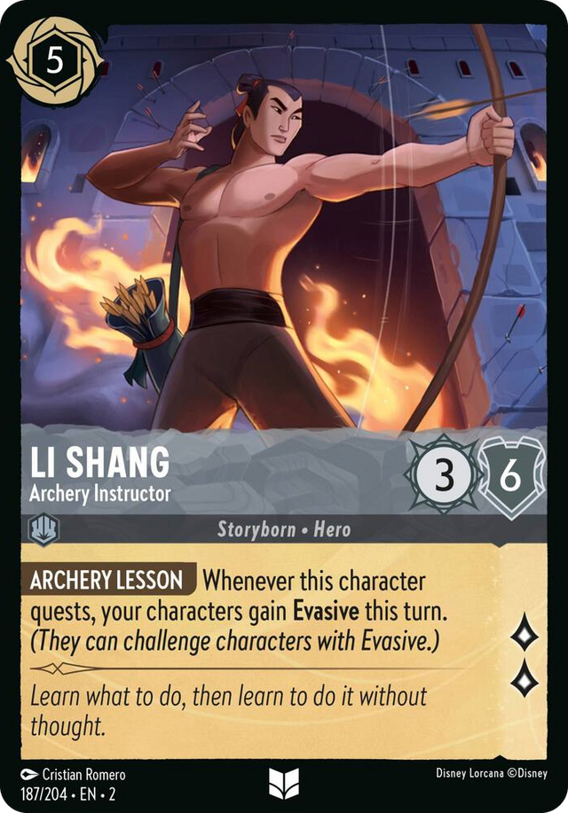 0187 Li Shang - Archery Instructor Uncommon Rise of the Floodborn