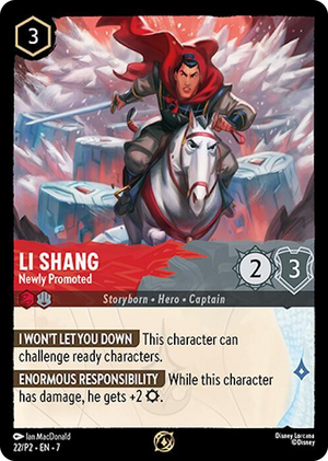 0022 Li Shang - Newly Promoted Promo Disney Lorcana Promo Cards