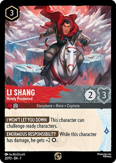 0022 Li Shang - Newly Promoted Promo Disney Lorcana Promo Cards
