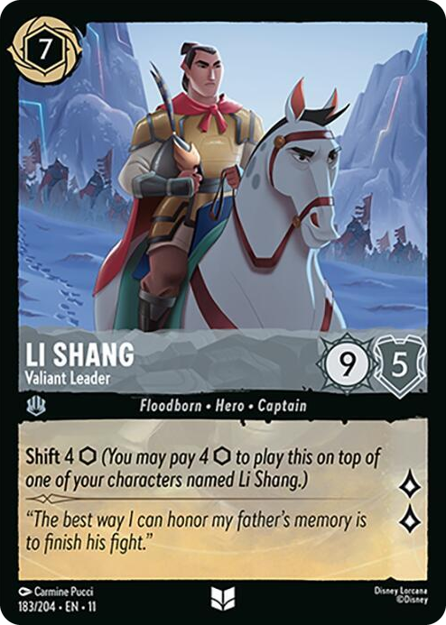 0183 Li Shang - Valiant Leader Uncommon Winterspell