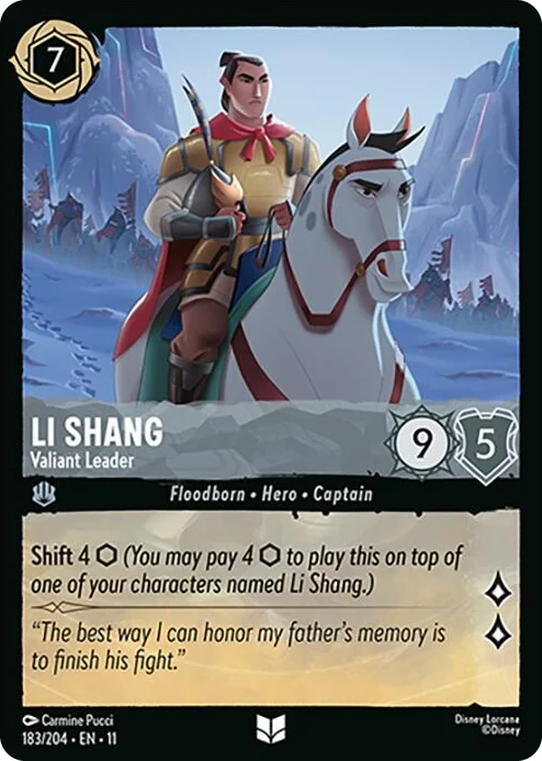 0183 Li Shang - Valiant Leader Uncommon Winterspell
