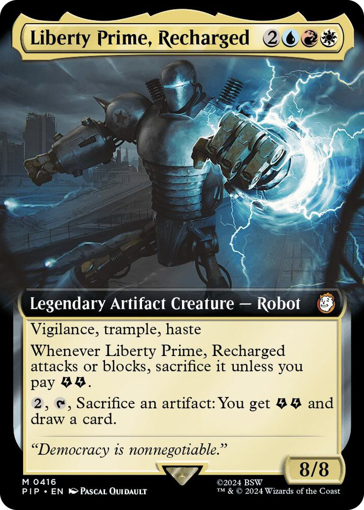 0416 Liberty Prime, Recharged (Extended Art) M Universes Beyond: Fallout