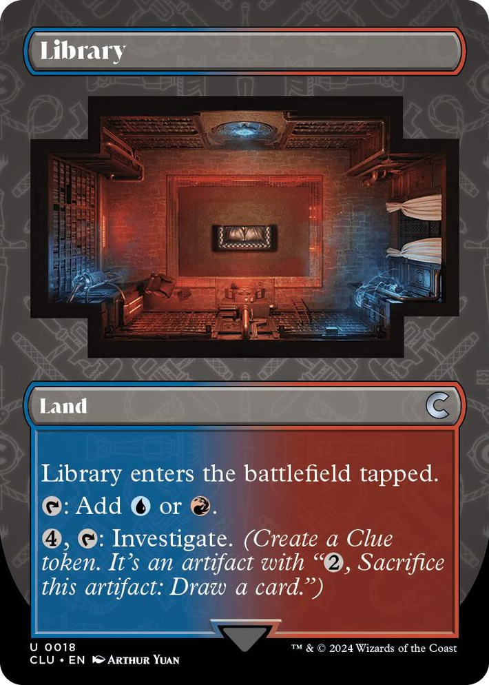 0018 Library (Borderless) U Ravnica: Clue Edition