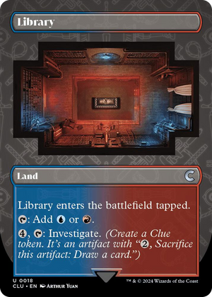 0018 Library (Borderless) U Ravnica: Clue Edition