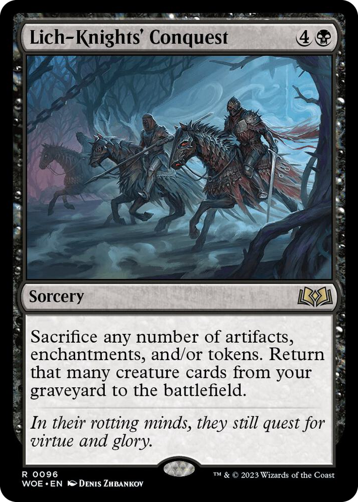 Lich-Knights' Conquest #96 R - Wilds of Eldraine Pokemon card