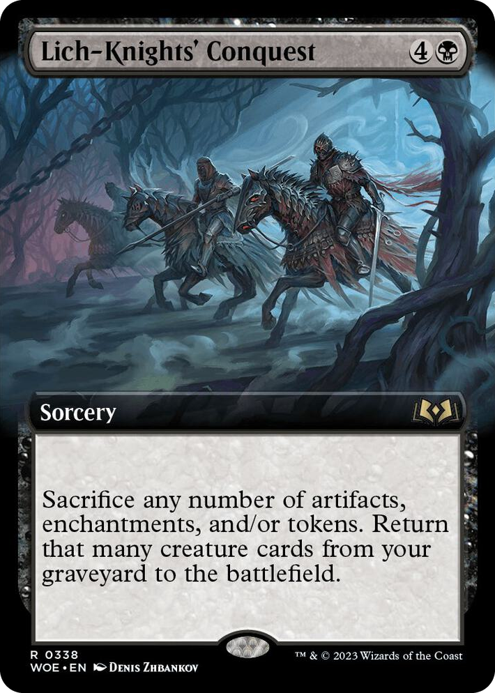 0338 Lich-Knights' Conquest (Extended Art) R Wilds of Eldraine
