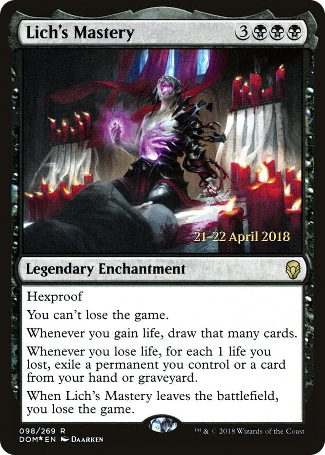 0098 Lich's Mastery R Prerelease Cards
