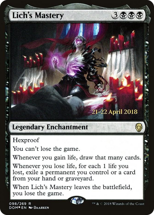 0098 Lich's Mastery R Prerelease Cards