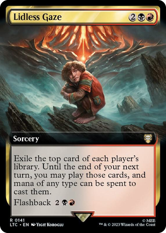 Lidless Gaze (Extended Art) #141 R - Commander: The Lord of the Rings: Tales of Middle-earth Pokemon card