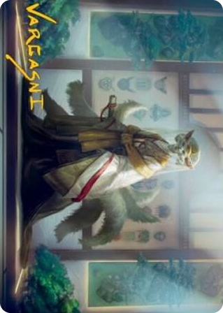 0023 Light-Paws, Emperor's Voice Art Card (Gold-Stamped Signature) S Art Series: Kamigawa: Neon Dynasty