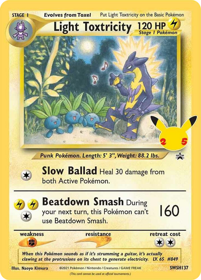 0137 Light Toxtricity - SWSH137 Promo Sword & Shield Promo Cards
