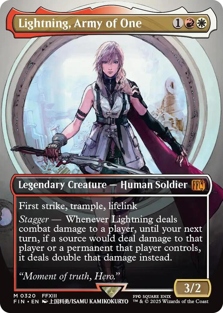 0320 Lightning, Army of One (0320) (Borderless) M FINAL FANTASY