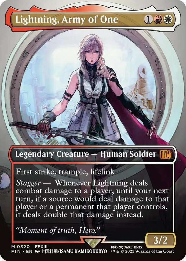 0320 Lightning, Army of One (0320) (Borderless) M FINAL FANTASY