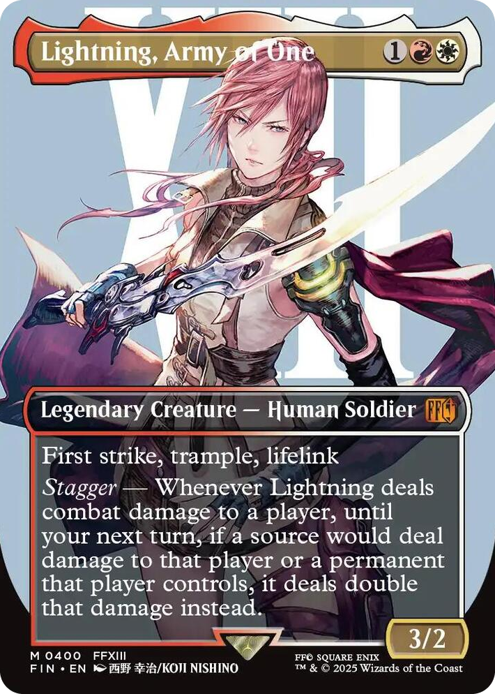 0400 Lightning, Army of One (0400) (Borderless) M FINAL FANTASY