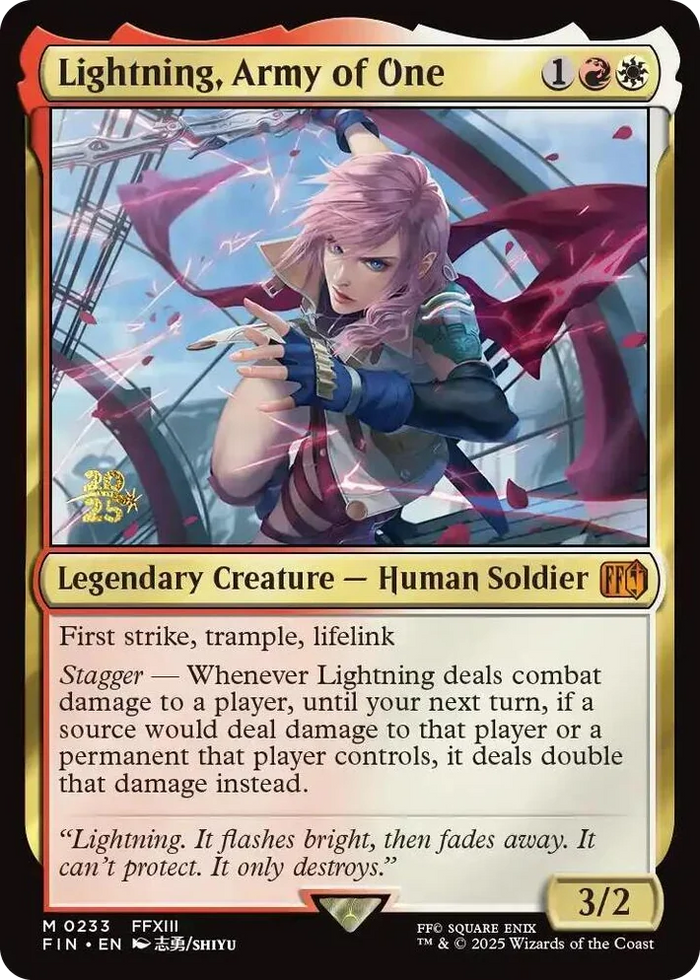 0233 Lightning, Army of One M Prerelease Cards