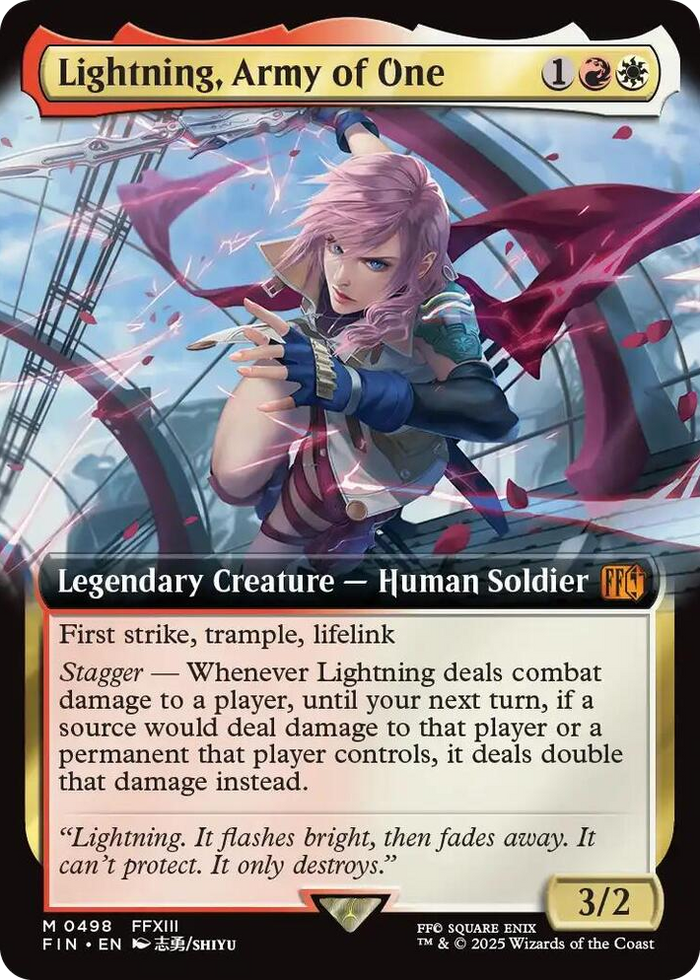 Lightning, Army of One (Extended Art) #498 M - FINAL FANTASY Pokemon card