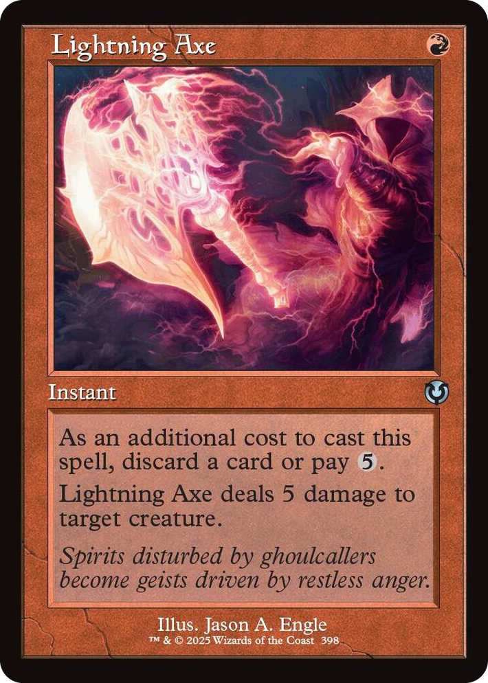 0398 Lightning Axe (Retro Frame) U Innistrad Remastered