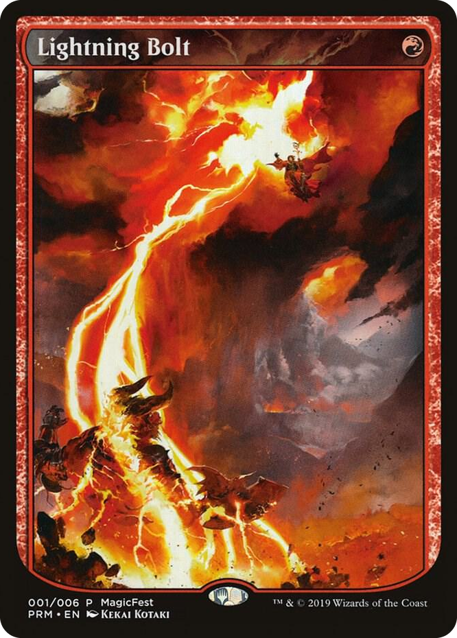 0001 Lightning Bolt P MagicFest Cards