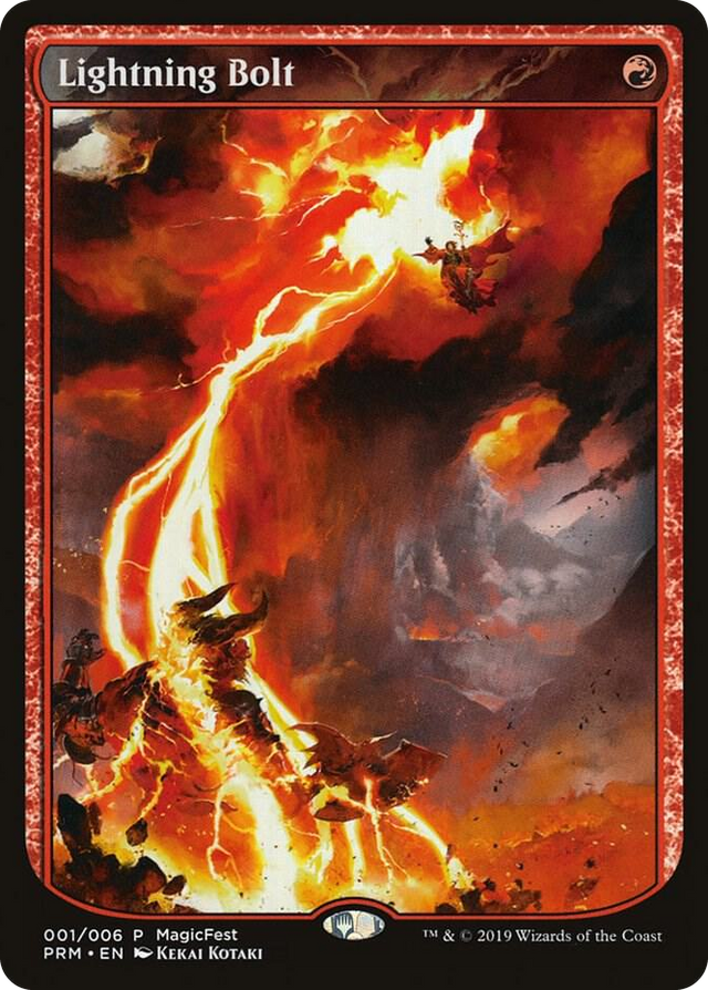 0001 Lightning Bolt P MagicFest Cards