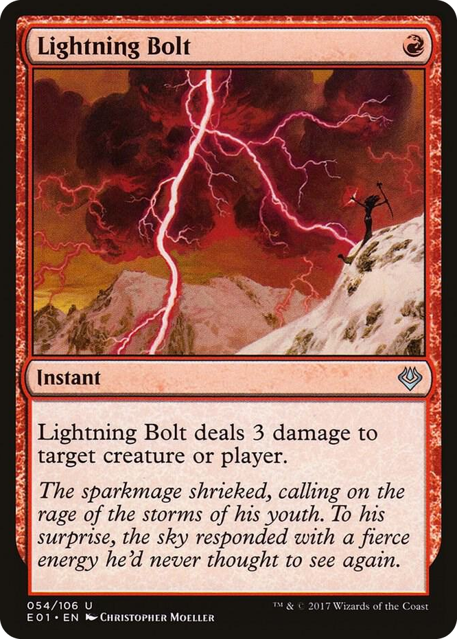Lightning Bolt #54 U - Archenemy: Nicol Bolas Pokemon card