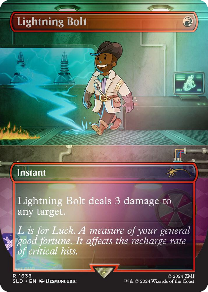Lightning Bolt (1638) (Rainbow Foil) #1638 R - Secret Lair Drop Series Pokemon card