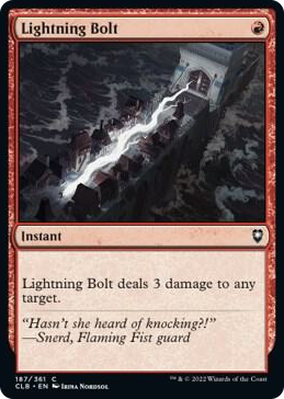 Lightning Bolt #187 C - Commander Legends: Battle for Baldur's Gate Pokemon card