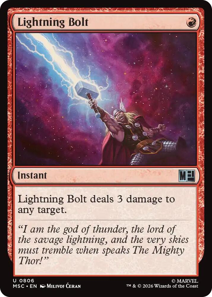 0806 Lightning Bolt U Commander: Marvel Super Heroes