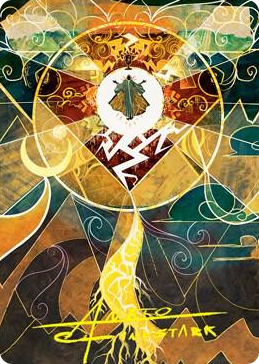0076 Lightning Bolt Art Card (Gold-Stamped Signature) S Art Series: Strixhaven