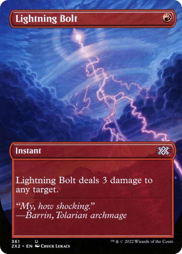 0361 Lightning Bolt (Borderless) U Double Masters 2022