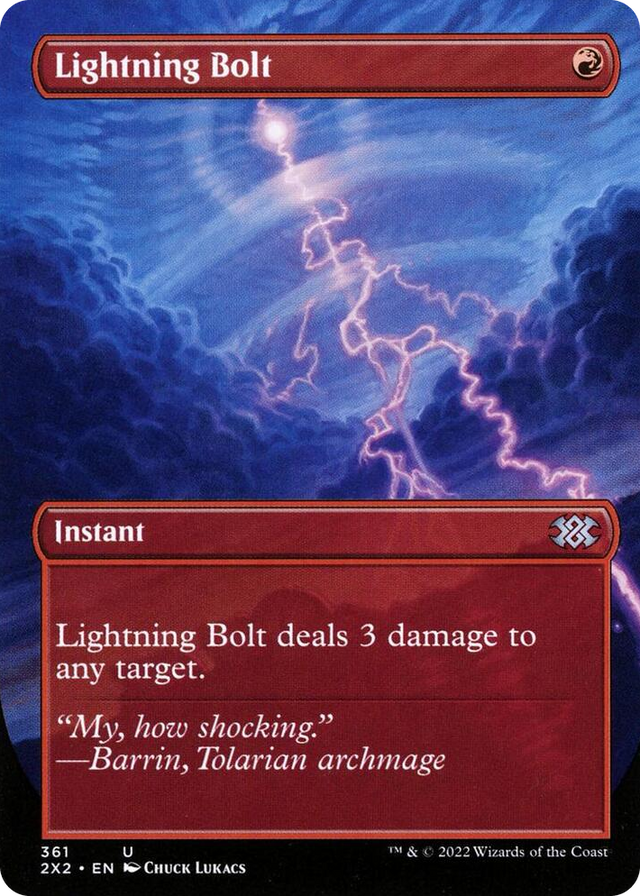 0361 Lightning Bolt (Borderless) U Double Masters 2022