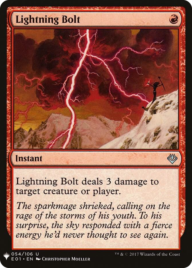 0054 Lightning Bolt (E01) U The List Reprints