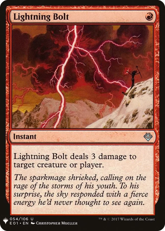 0054 Lightning Bolt (E01) U The List Reprints