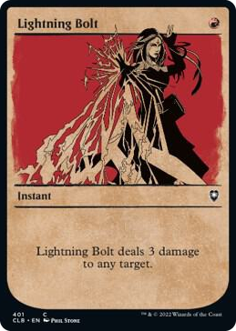 Lightning Bolt (Showcase) #401 C - Commander Legends: Battle for Baldur's Gate Pokemon card