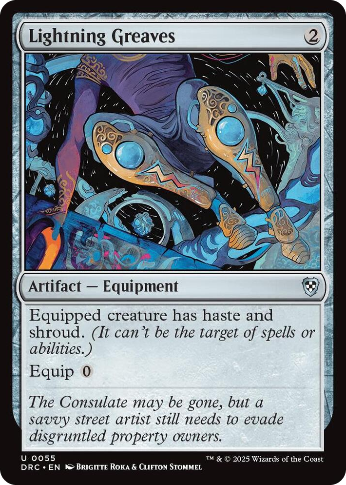 0055 Lightning Greaves U Commander: Aetherdrift