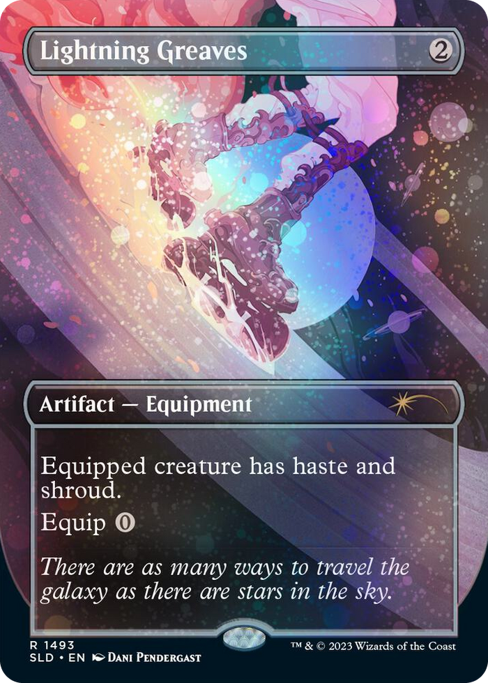 Lightning Greaves (1493) (Galaxy Foil) #1493 R - Secret Lair Drop Series Pokemon card