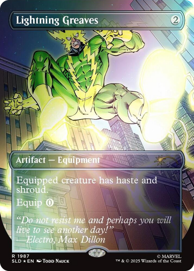 1987 Lightning Greaves (1987) (Rainbow Foil) R Secret Lair Drop Series