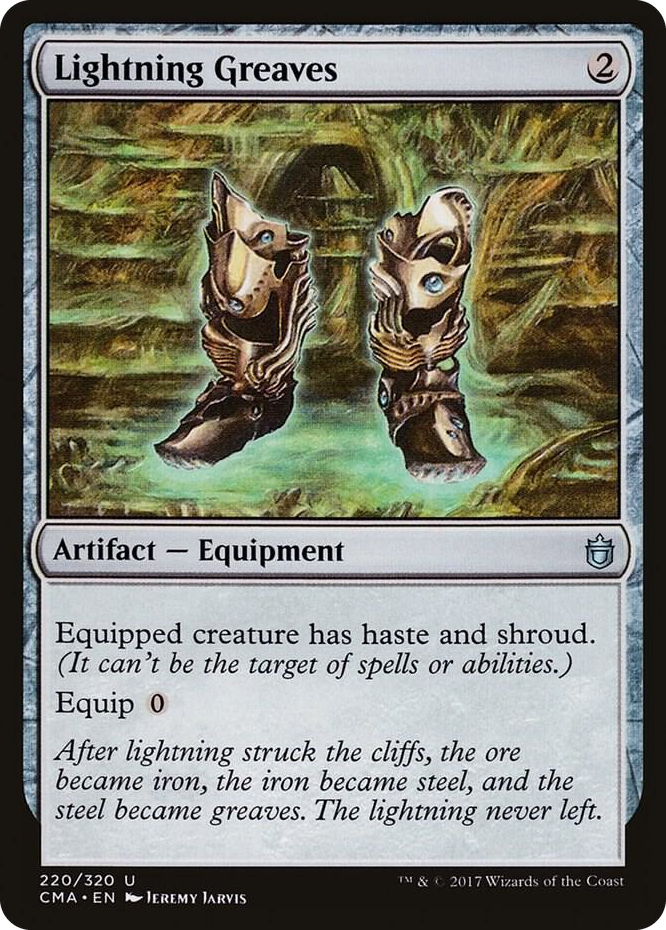 Lightning Greaves #220 U - Commander Anthology Pokemon card