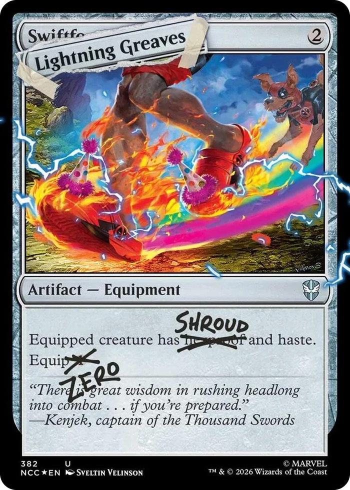 0382 Lightning Greaves (382) (Pool Party Foil) U Secret Lair Drop Series