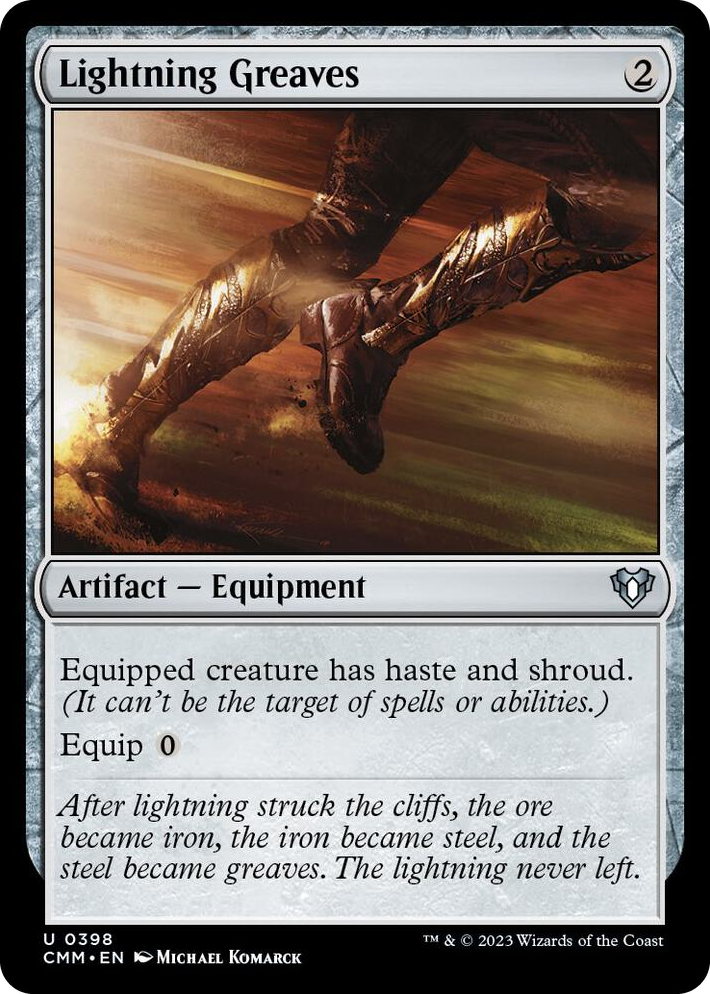 0398 Lightning Greaves U Commander Masters