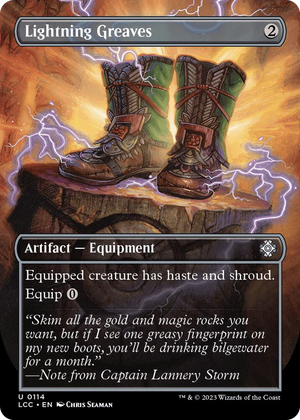 0114 Lightning Greaves (Borderless) U Commander: The Lost Caverns of Ixalan