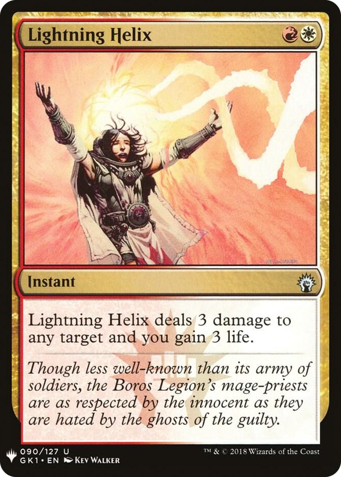 Lightning Helix #90 U - The List Reprints Pokemon card