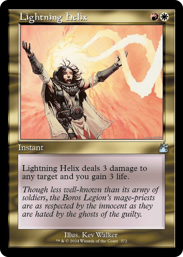 Lightning Helix (Retro Frame) #372 U - Ravnica Remastered Pokemon card