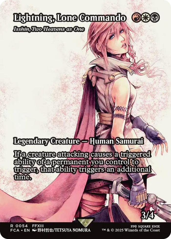 Lightning, Lone Commando - Isshin, Two Heavens as One (Showcase) #54 R - FINAL FANTASY: Through the Ages Pokemon card