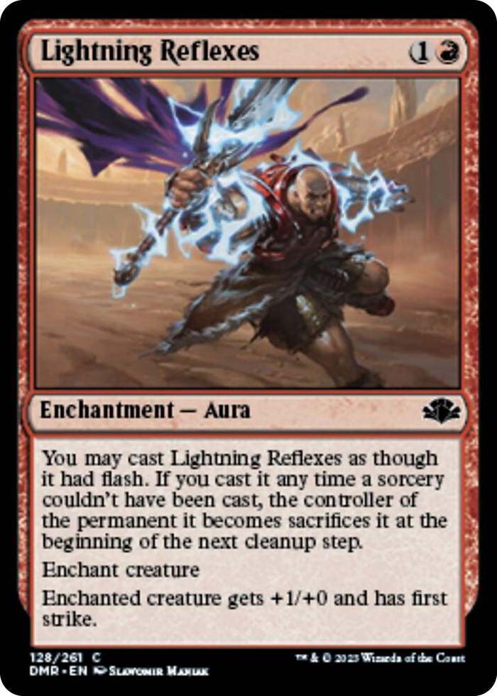Lightning Reflexes #128 C - Dominaria Remastered Pokemon card